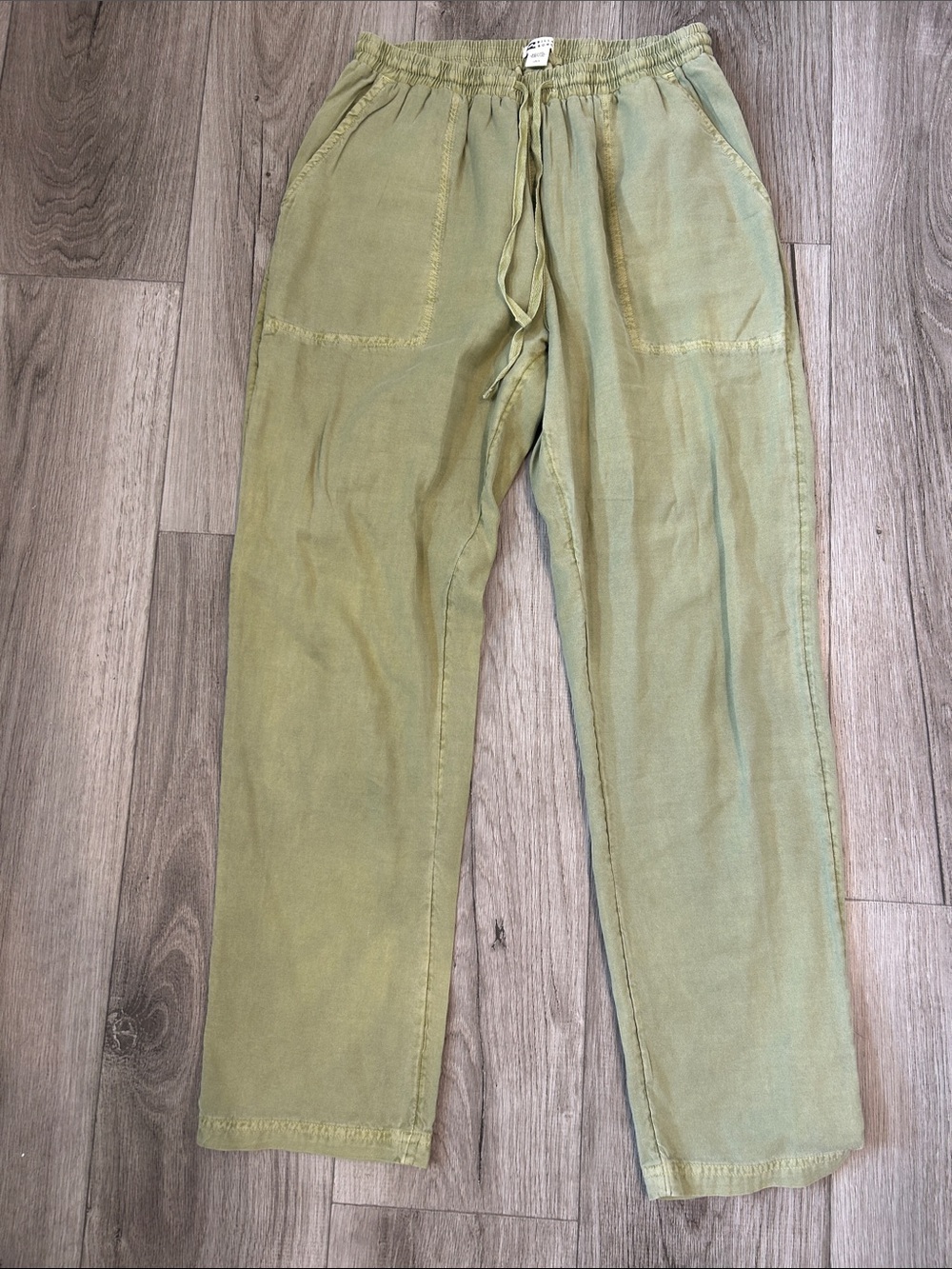 Billabong Women's Olive Green Straight Leg Drawstring Pants